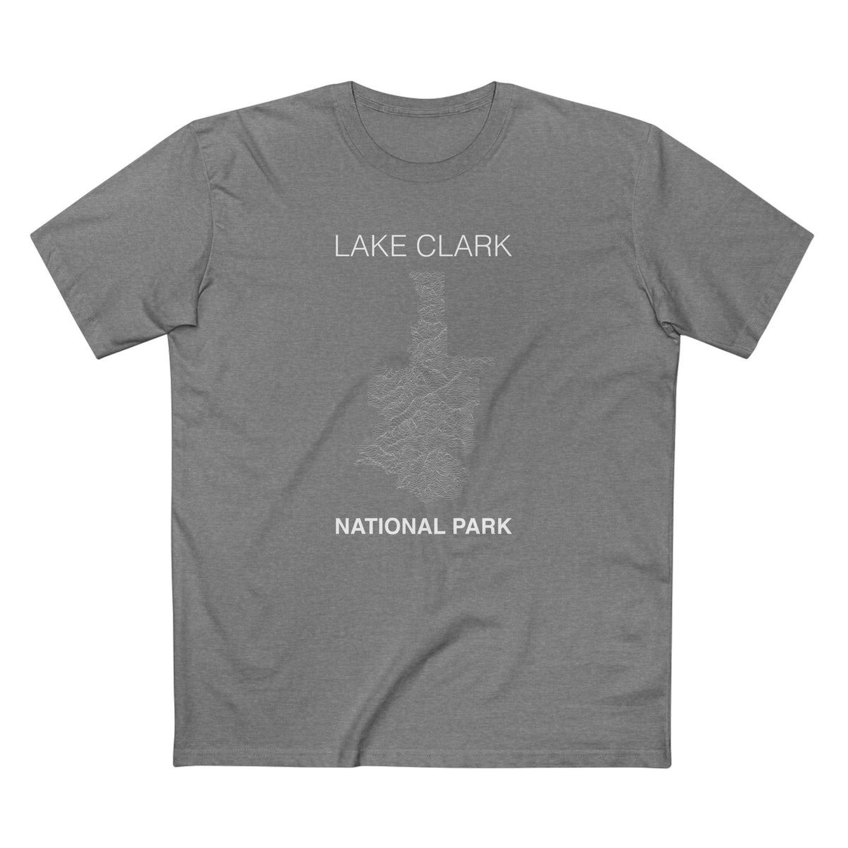 Lake Clark National Park T-Shirt Lines in Athletic Heather