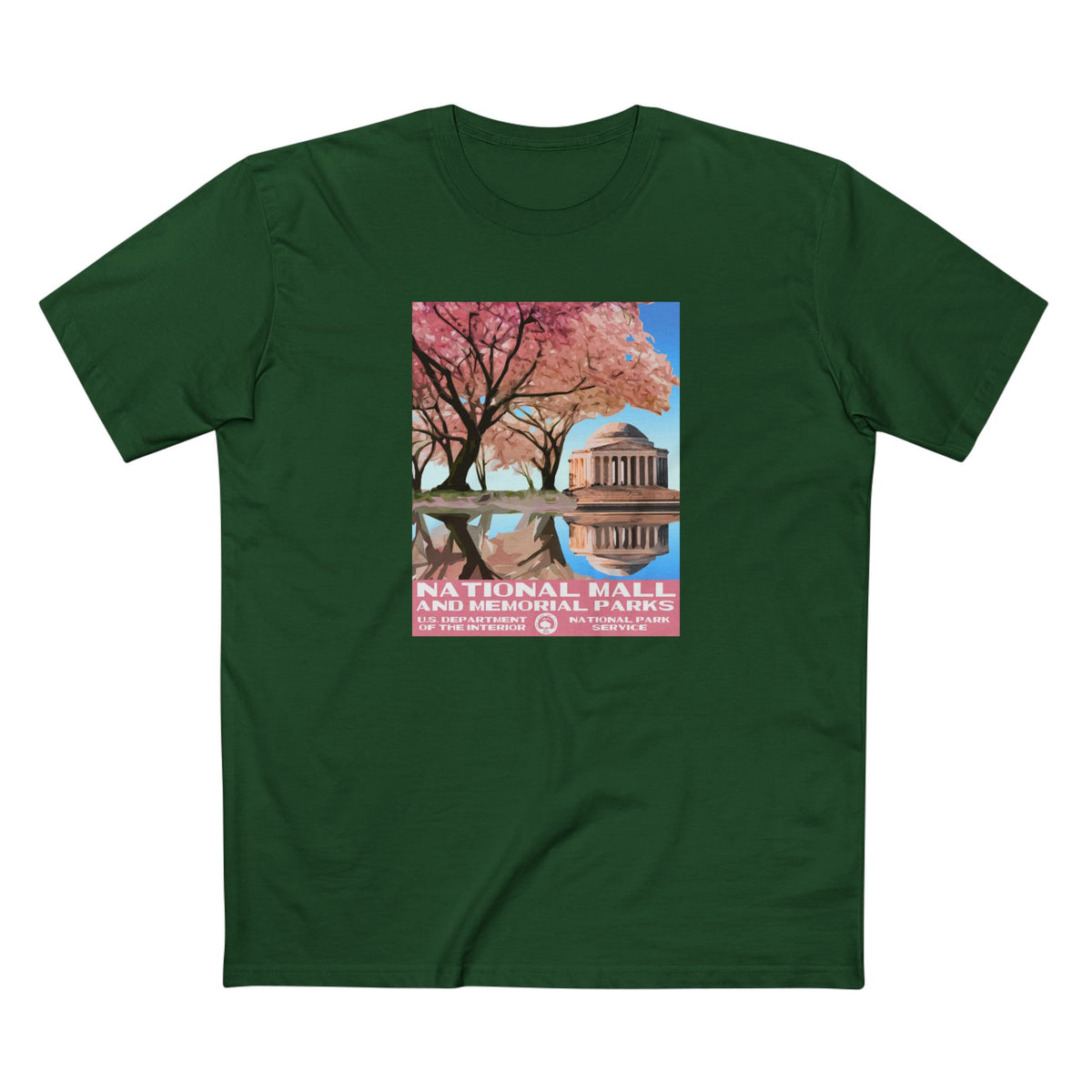 National Mall Washington DC T-Shirt in Forest Green