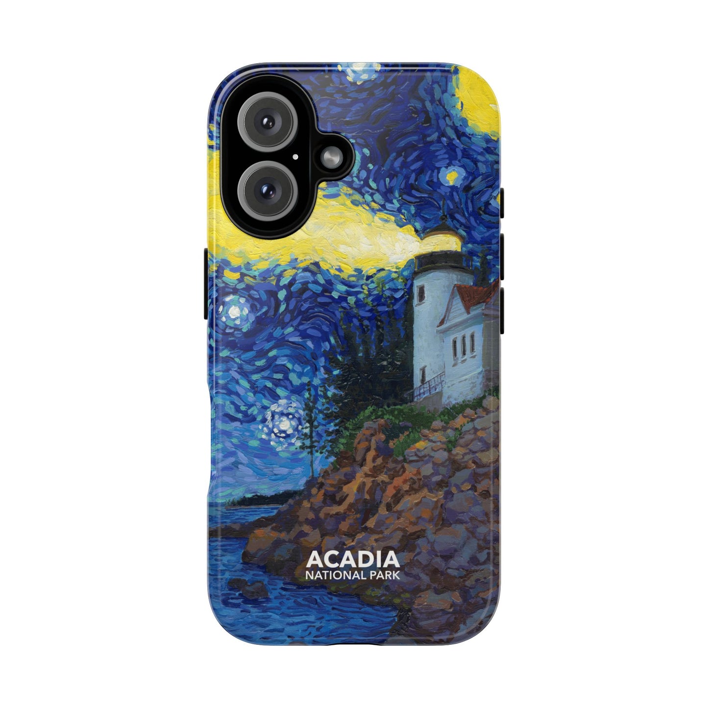 Acadia National Park Phone Case - Starry Night Lighthouse