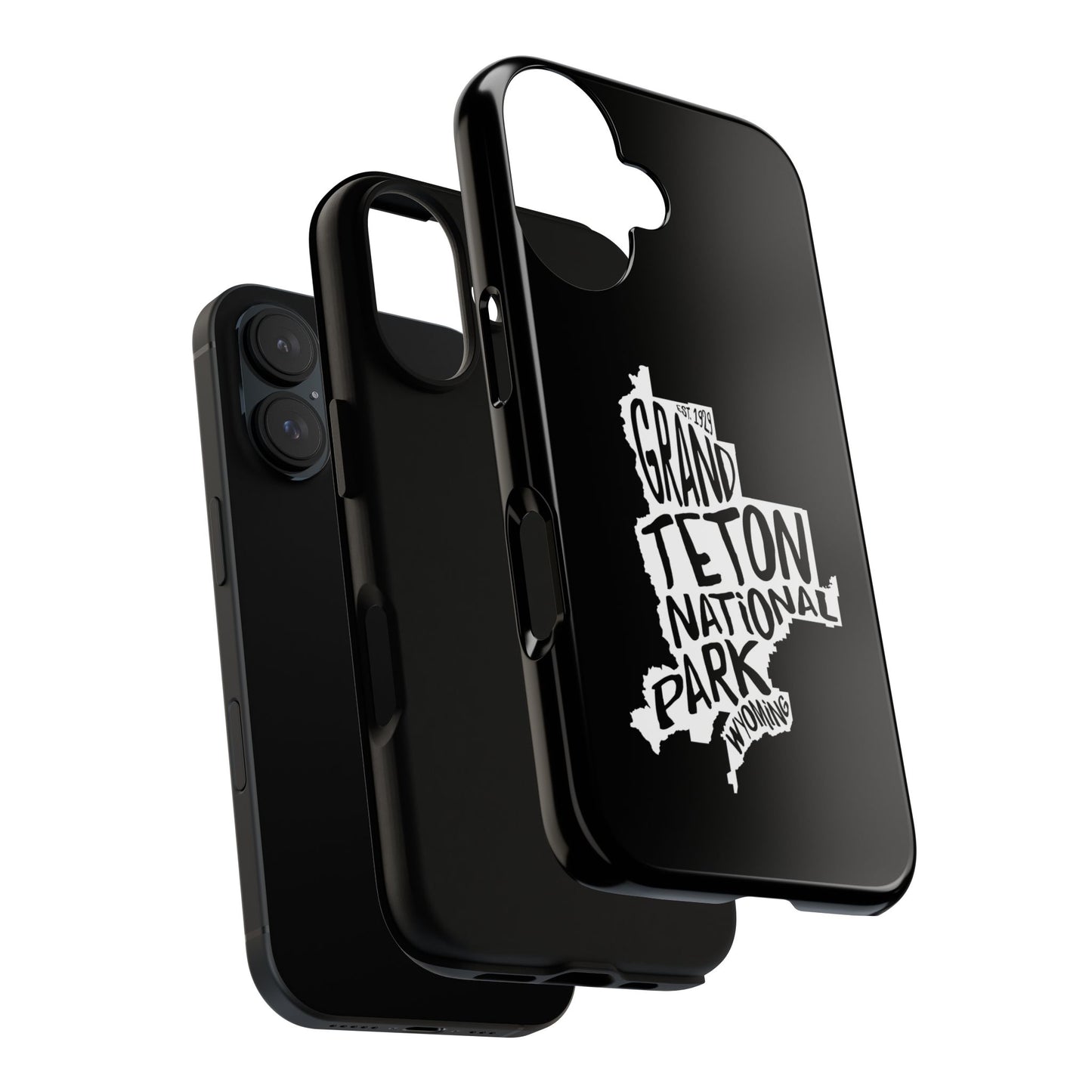 Grand Teton National Park Phone Case - Map Design