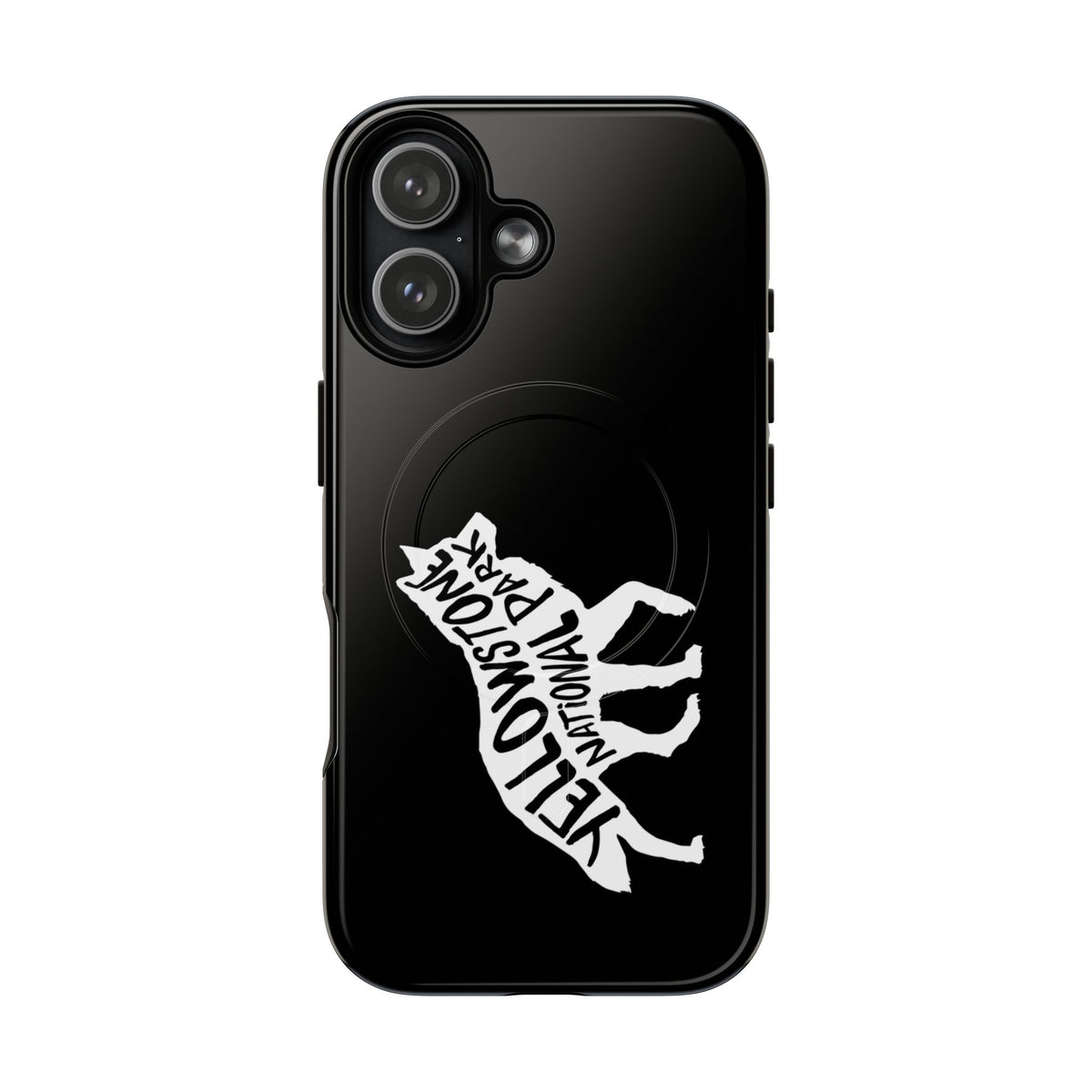 Yellowstone National Park iPhone Case with MagSafe - Wolf Design