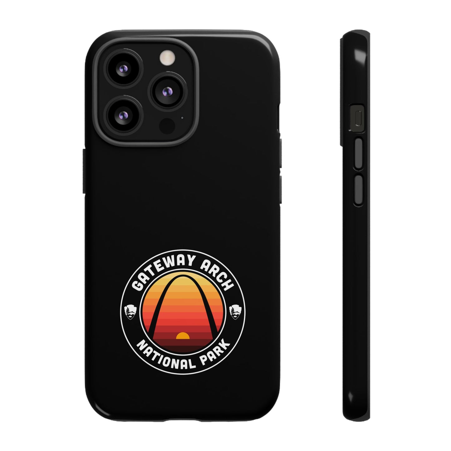 Gateway Arch National Park Phone Case - Round Emblem Design