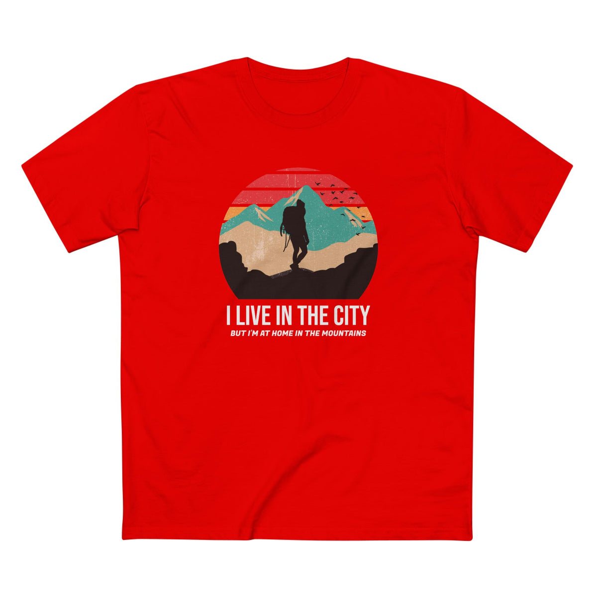At Home in the Mountains T-Shirt in Red