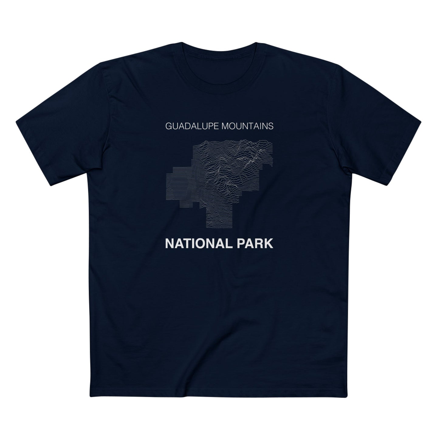 Guadalupe Mountains National Park T-Shirt Lines in Navy