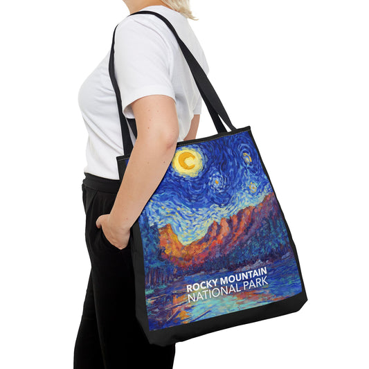 Rocky Mountain National Park Tote Bag - The Starry Night Large