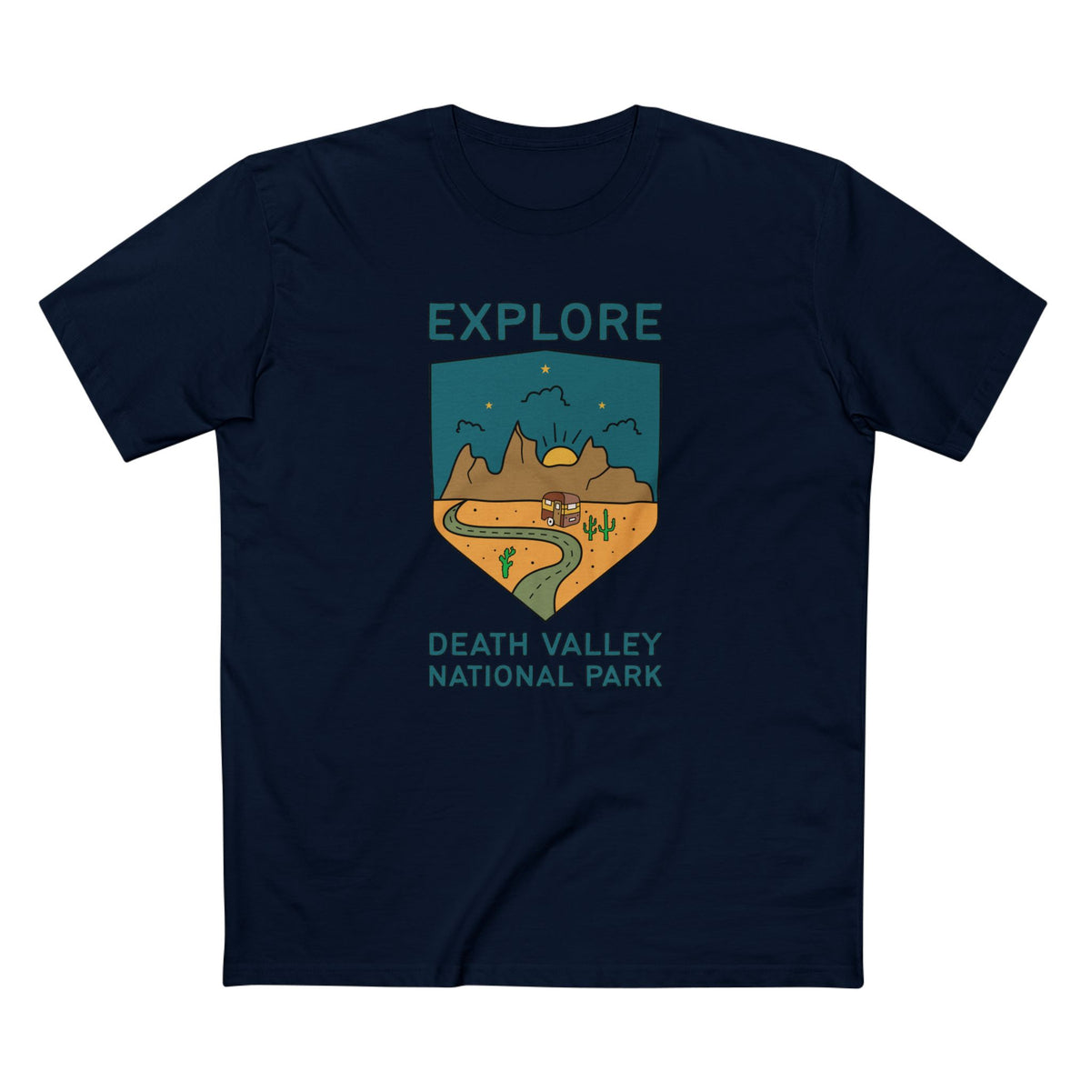 Death Valley National Park T-Shirt - Camper in Navy