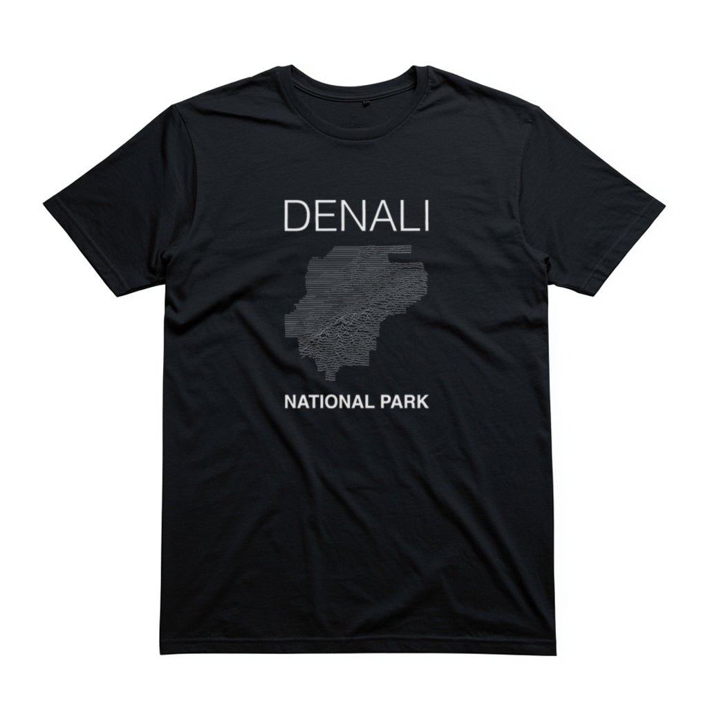 Denali National Park T-Shirt Lines in Black