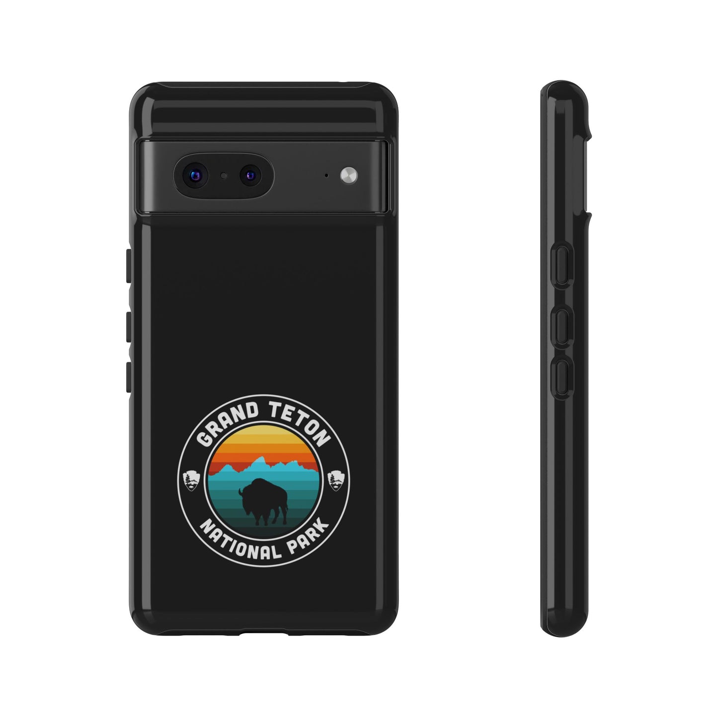 Grand Teton National Park Phone Case - Round Emblem Design