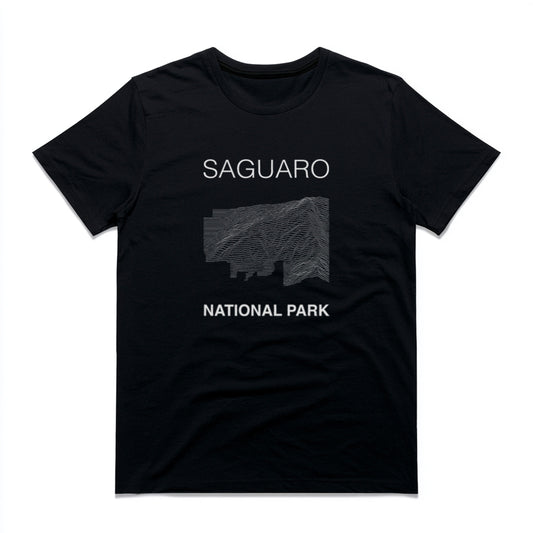 Saguaro National Park T-Shirt Lines in Black