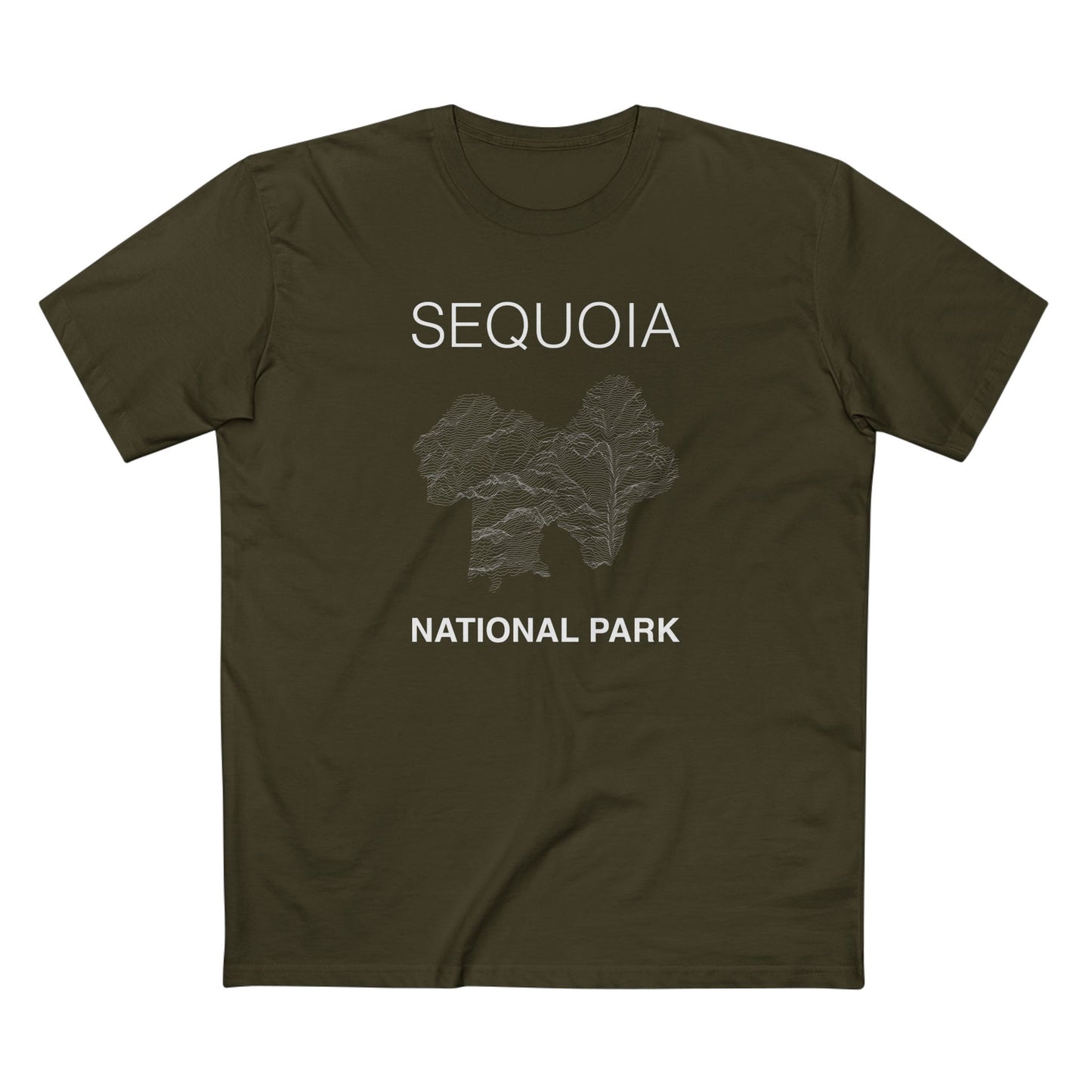 Sequoia National Park T-Shirt Lines in Army