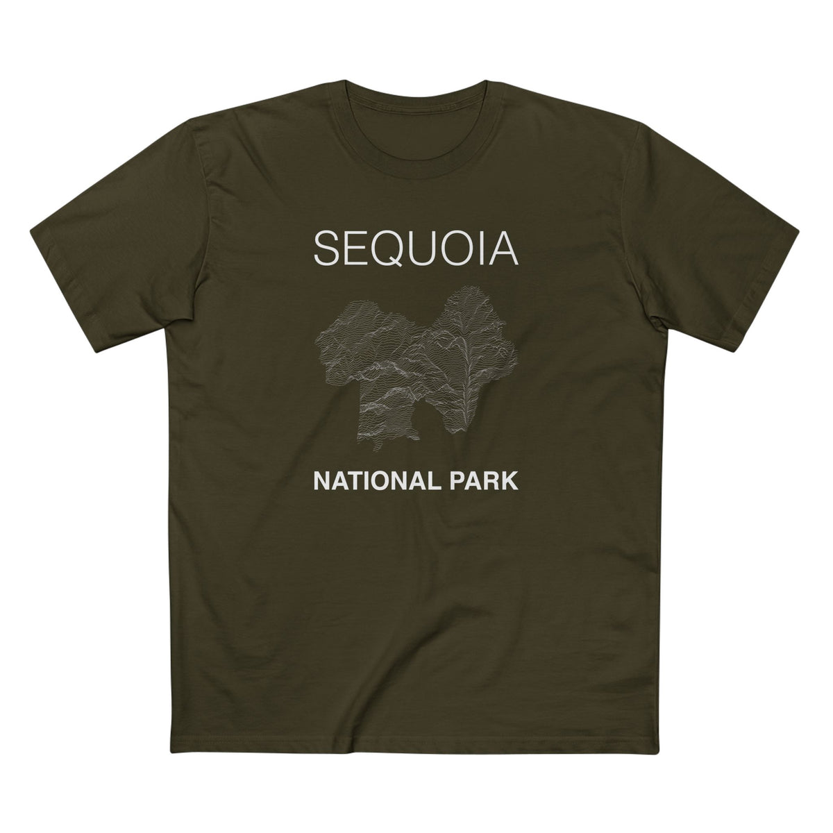 Sequoia National Park T-Shirt Lines in Army