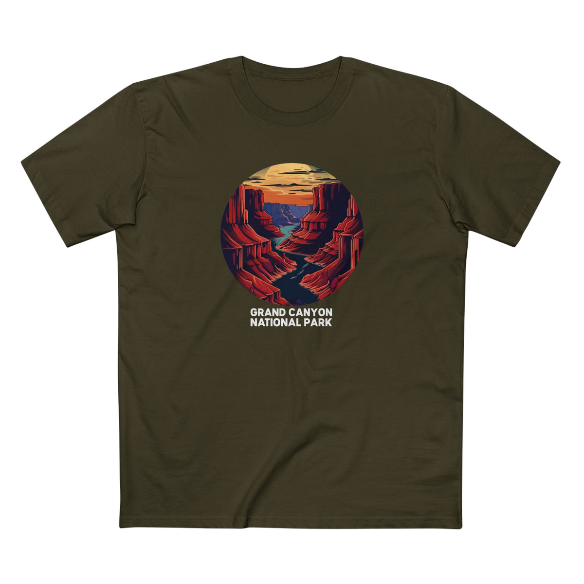Grand Canyon National Park T-Shirt - Mile High Canyon in Army