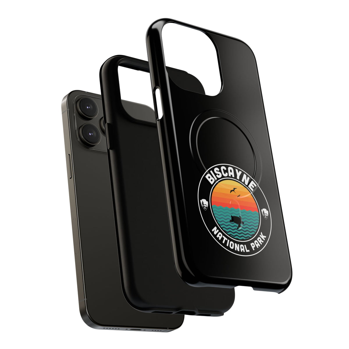 Biscayne National Park iPhone Case with MagSafe - Round Emblem Design