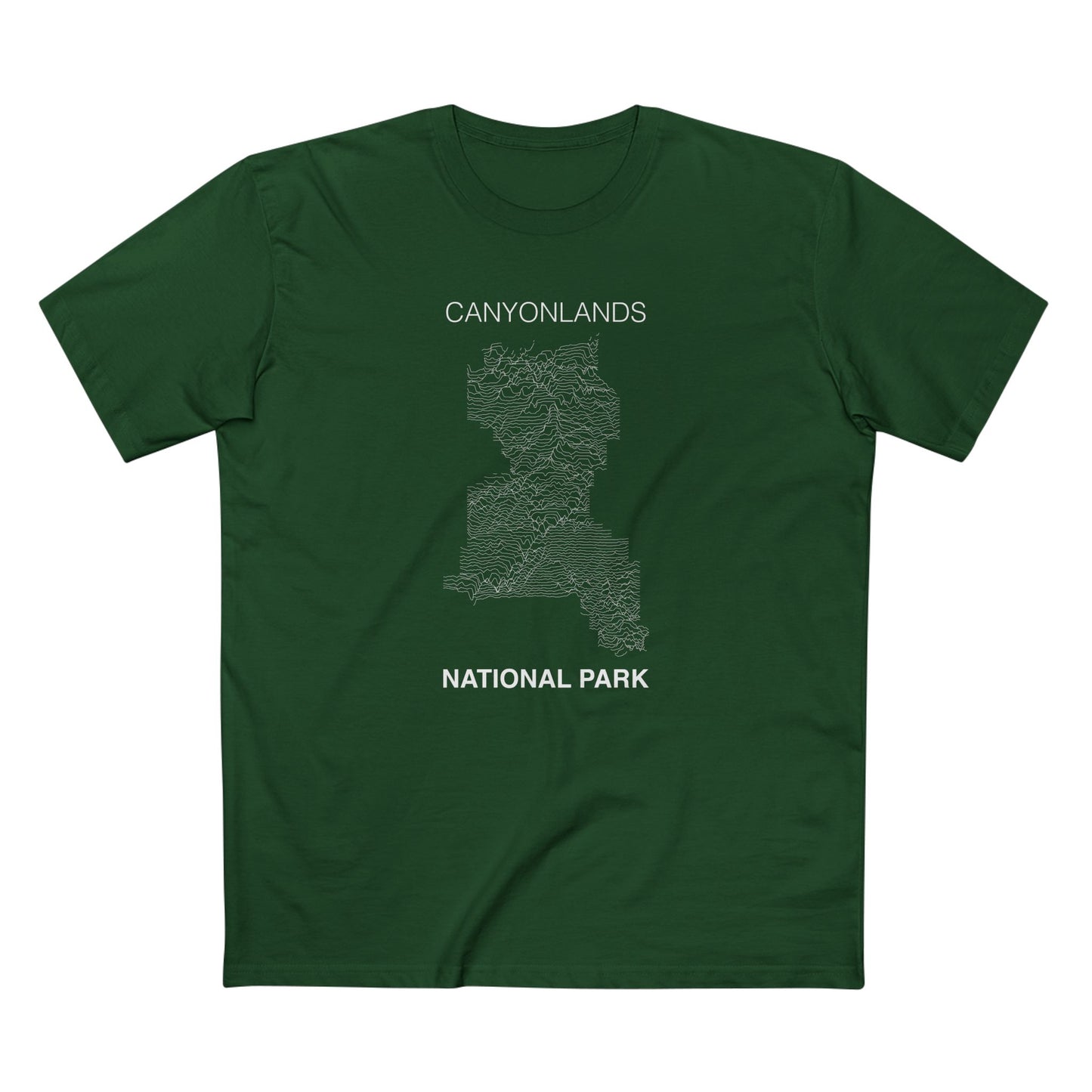 Canyonlands National Park T-Shirt Lines in Forest Green