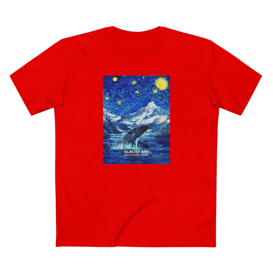 Glacier Bay National Park T-Shirt - The Starry Night in Red