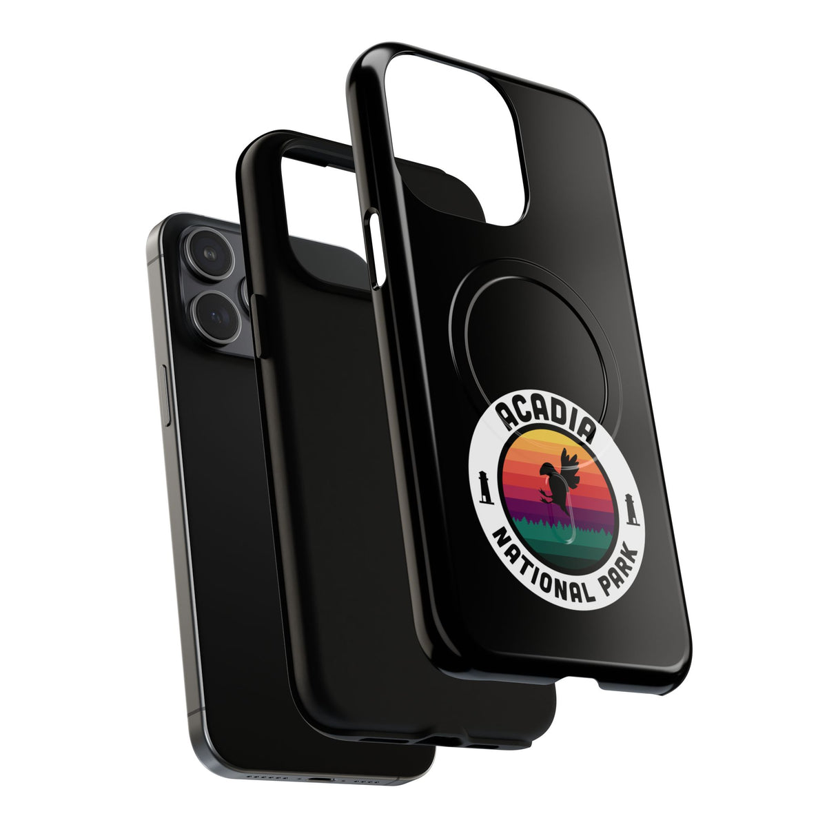 Acadia National Park iPhone Case with MagSafe - Round Emblem Design