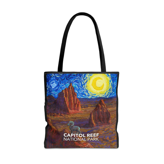 Capitol Reef National Park Tote Bag - The Starry Night Large