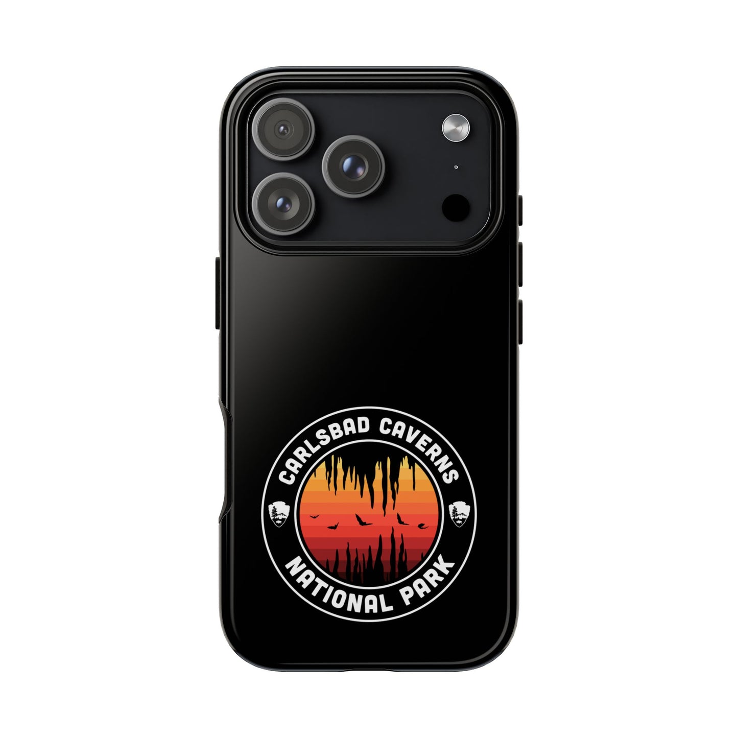 Carlsbad Caverns National Park Phone Case - Orange Round Emblem Design
