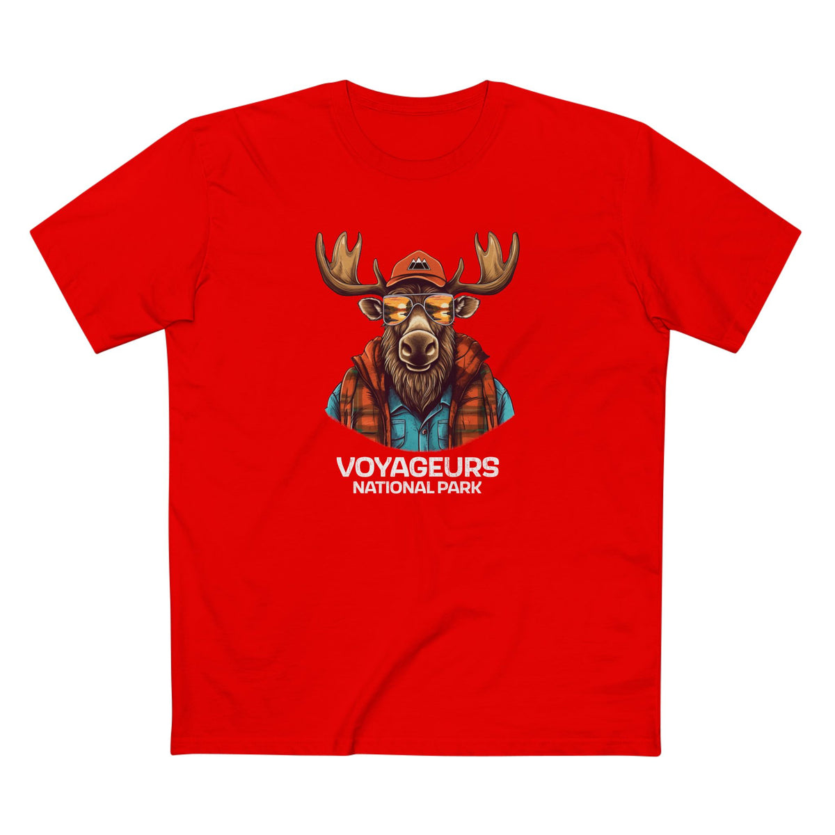 Voyageurs National Park T-Shirt - Cool Moose in Red