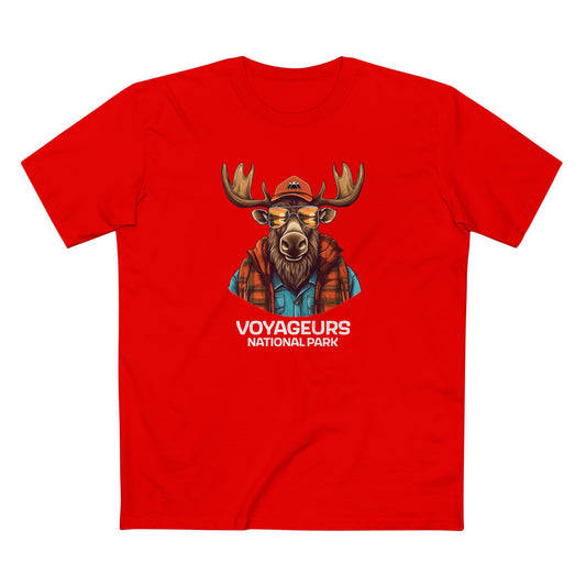 Voyageurs National Park T-Shirt - Cool Moose in Red