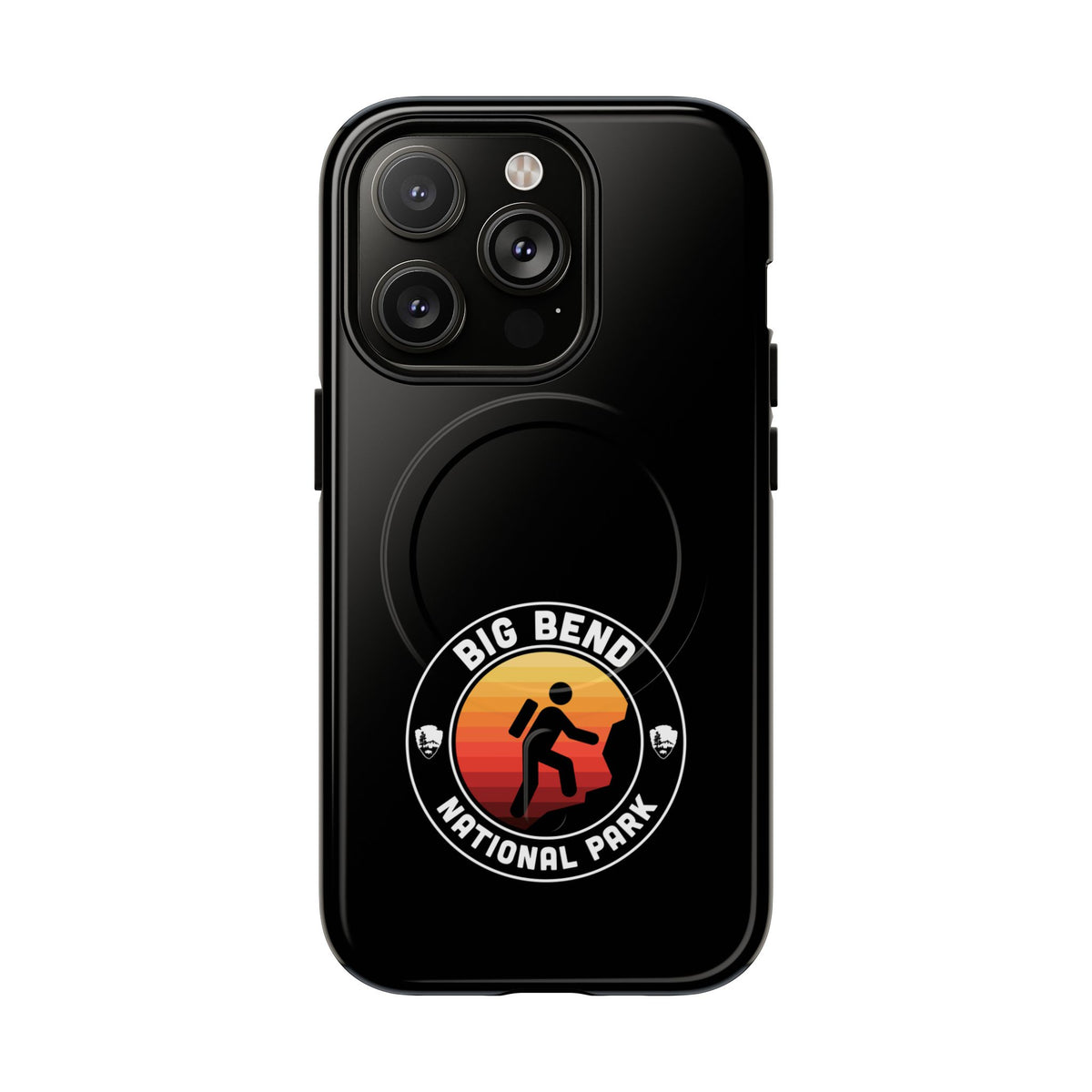 Big Bend National Park iPhone Case with MagSafe - Round Emblem Design