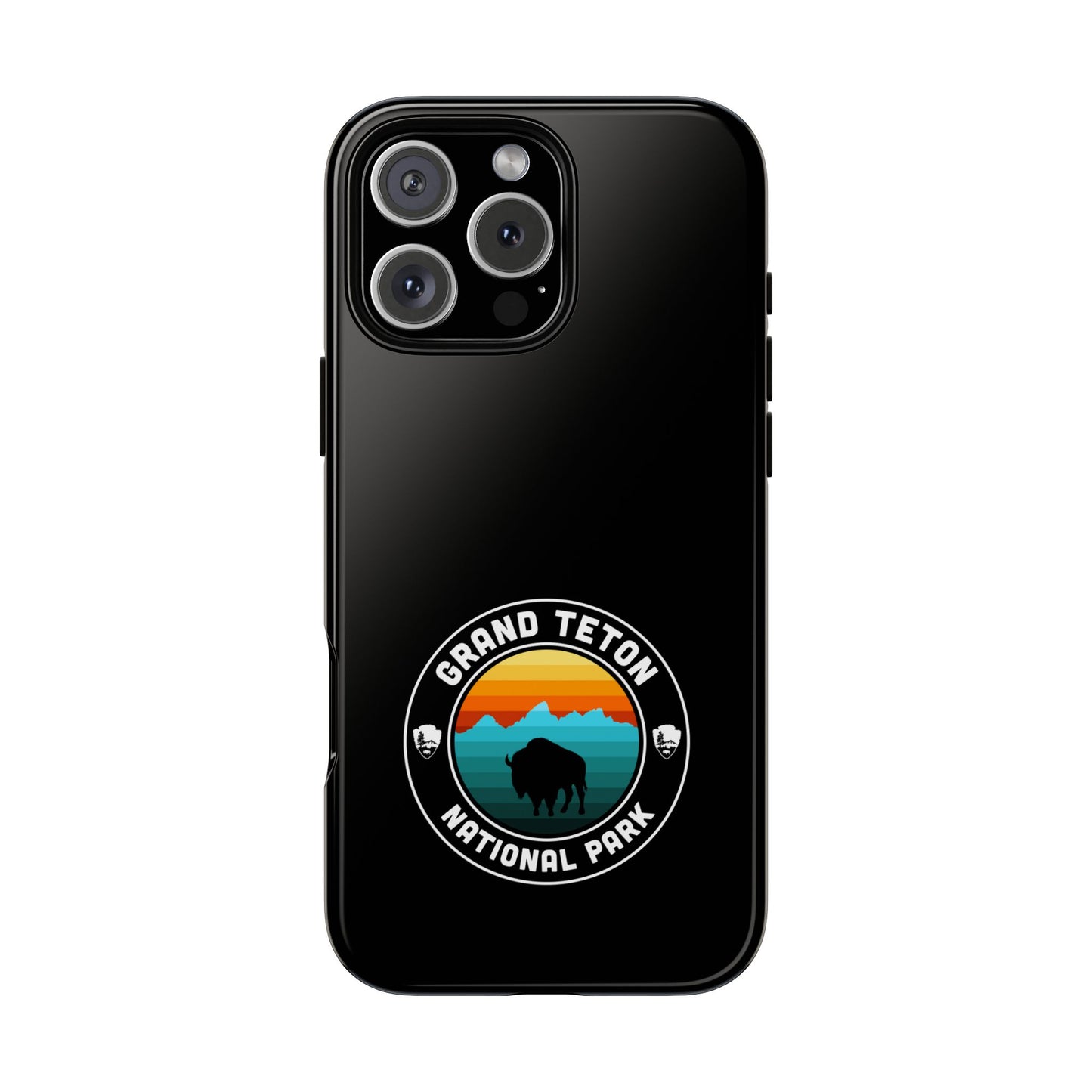 Grand Teton National Park Phone Case - Round Emblem Design