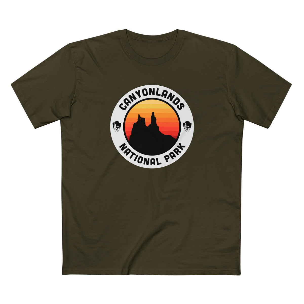 Canyonlands National Park - Round Badge Design in Army
