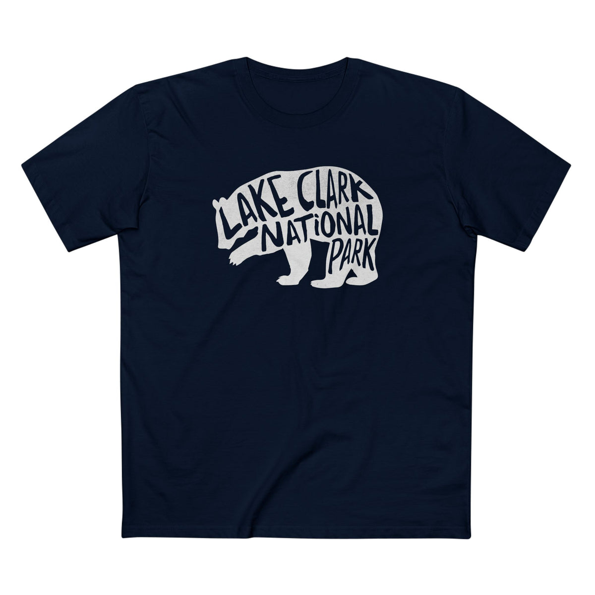 Lake Clark National Park T-Shirt - Grizzly Bear in Navy