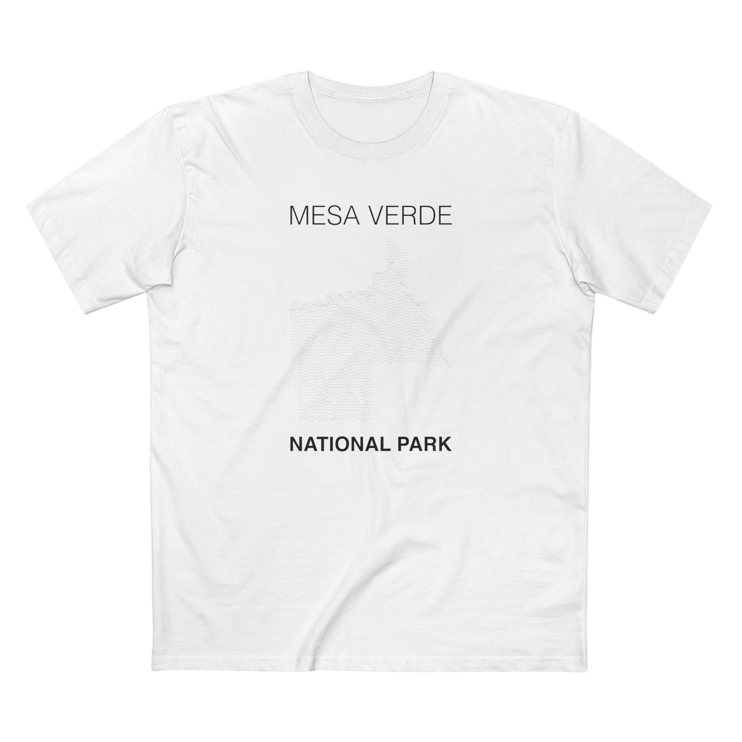 Mesa Verde National Park T-Shirt Lines in White