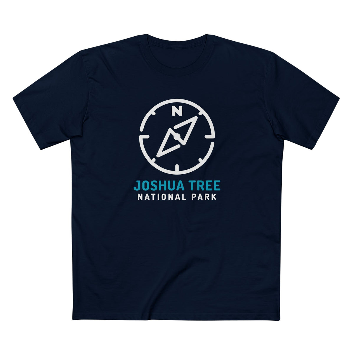 Joshua Tree National Park T-Shirt Compass Design in Navy