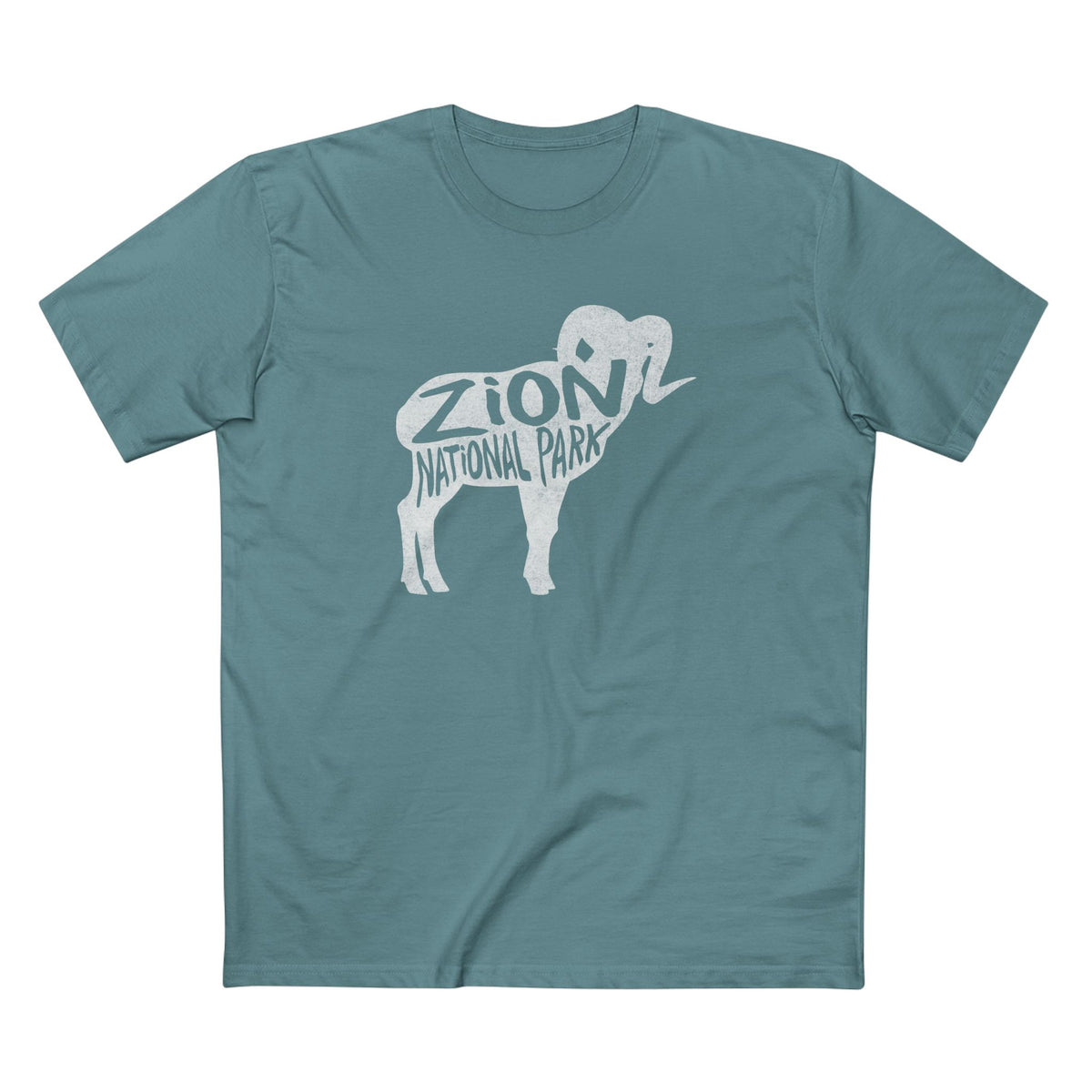 Zion National Park T-Shirt - Bighorn Sheep in Slate Blue