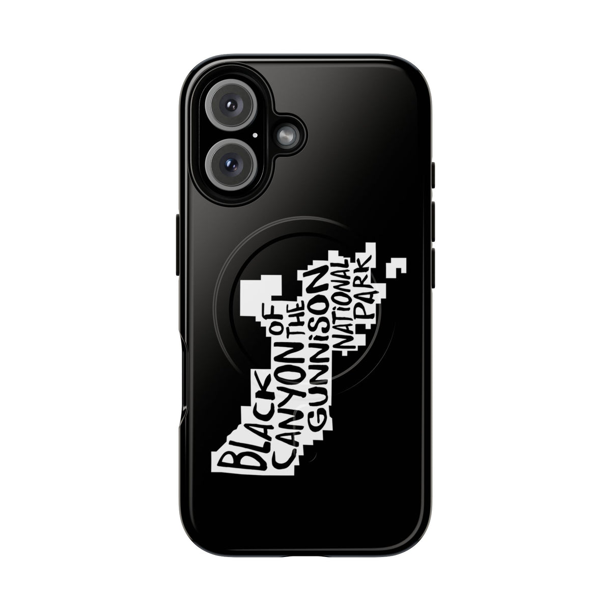 Black Canyon of the Gunnison National Park iPhone Case with MagSafe - Map Design