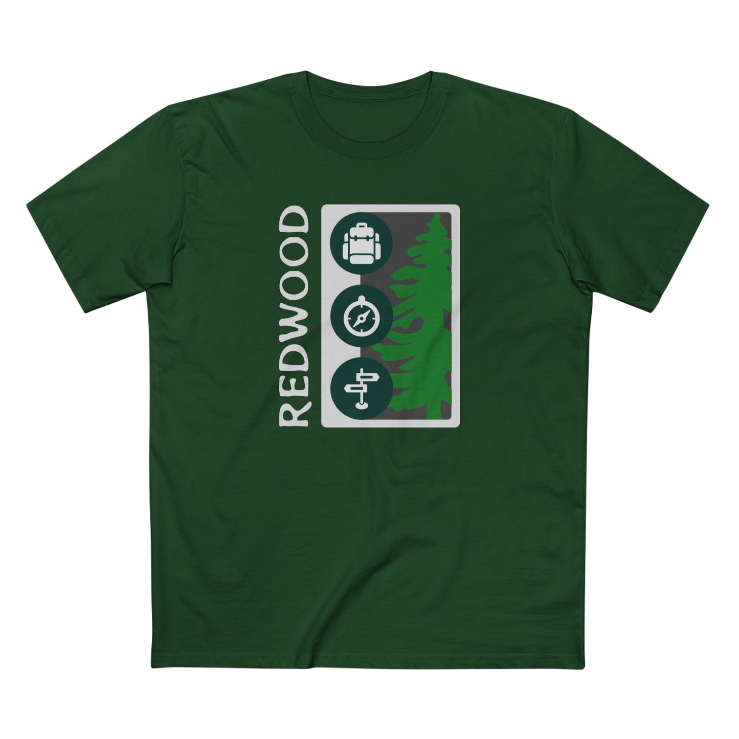 Redwood National Park T-Shirt Tree Graphic in Forest Green
