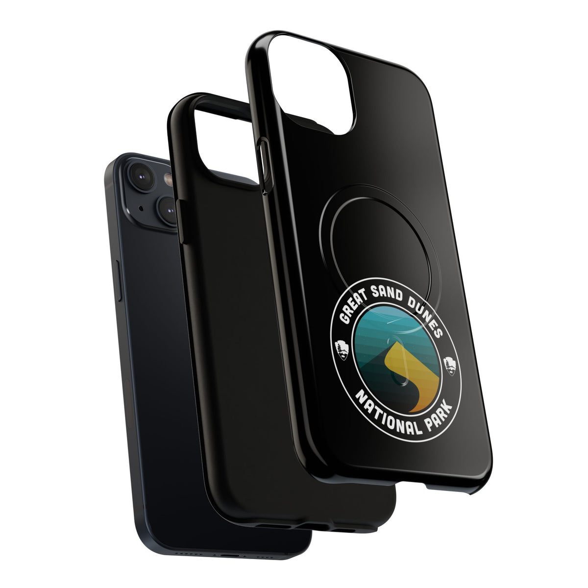 Great Sand Dunes National Park iPhone Case with MagSafe - Round Emblem Design