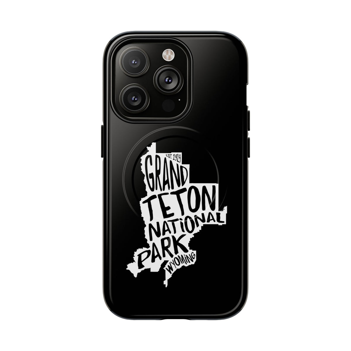 Grand Teton National Park iPhone Case with MagSafe - Map Design