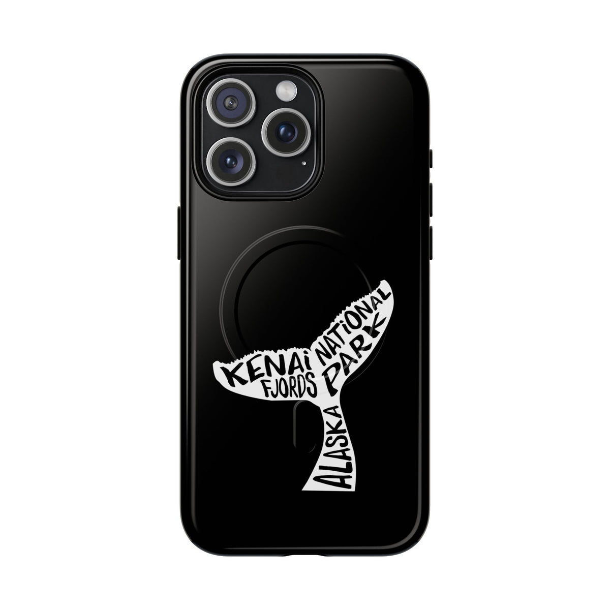 Kenai Fjords National Park iPhone Case with MagSafe - Humpback Whale Tail Design