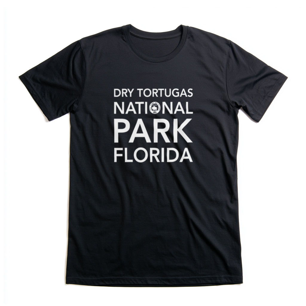 Dry Tortugas National Park T-Shirt Block Text in Black