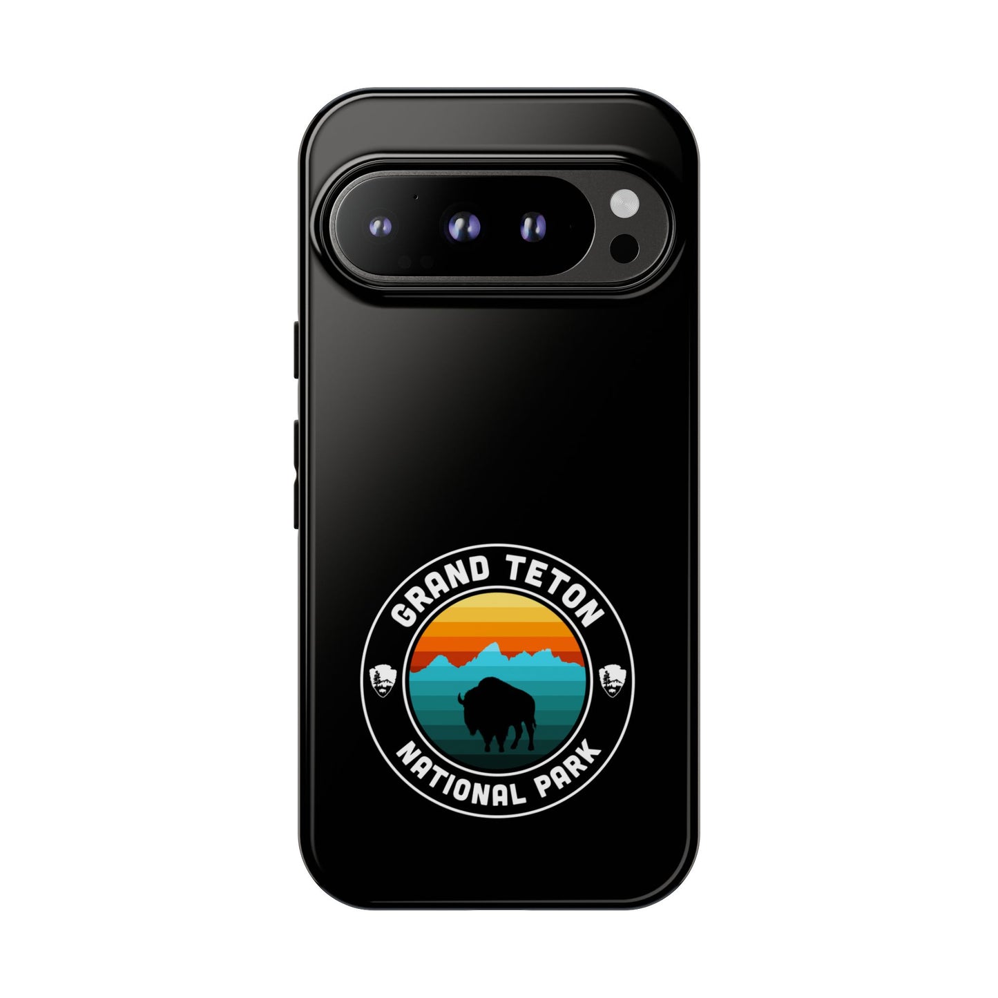 Grand Teton National Park Phone Case - Round Emblem Design