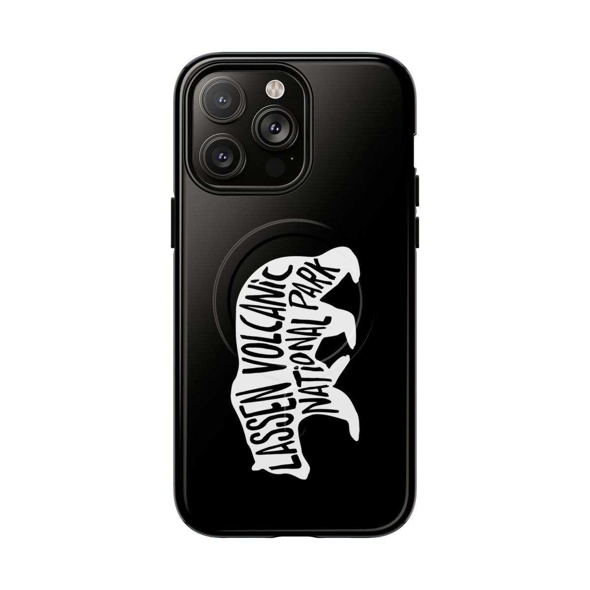 Lassen Volcanic National Park iPhone Case with MagSafe - Black Bear Design