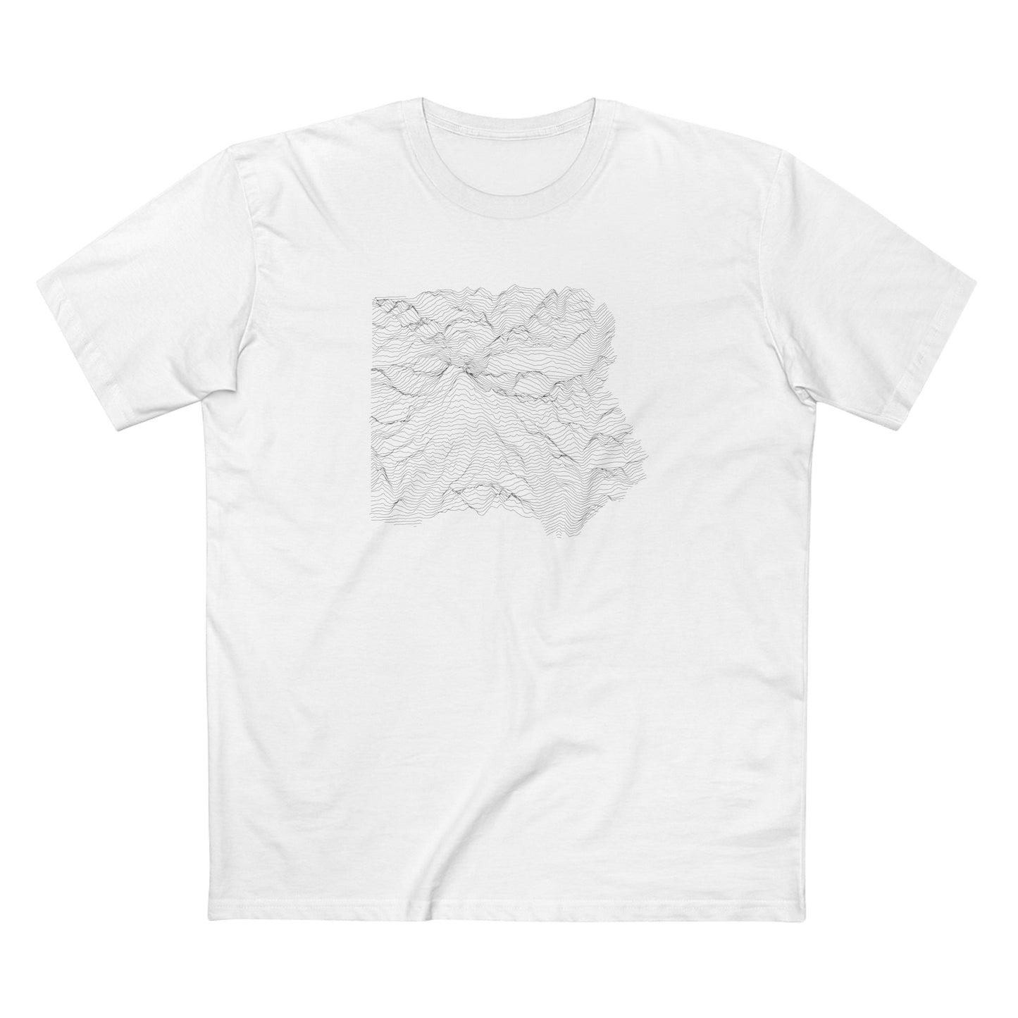 Mount Rainier National Park T-Shirt - Topographical Lines in White