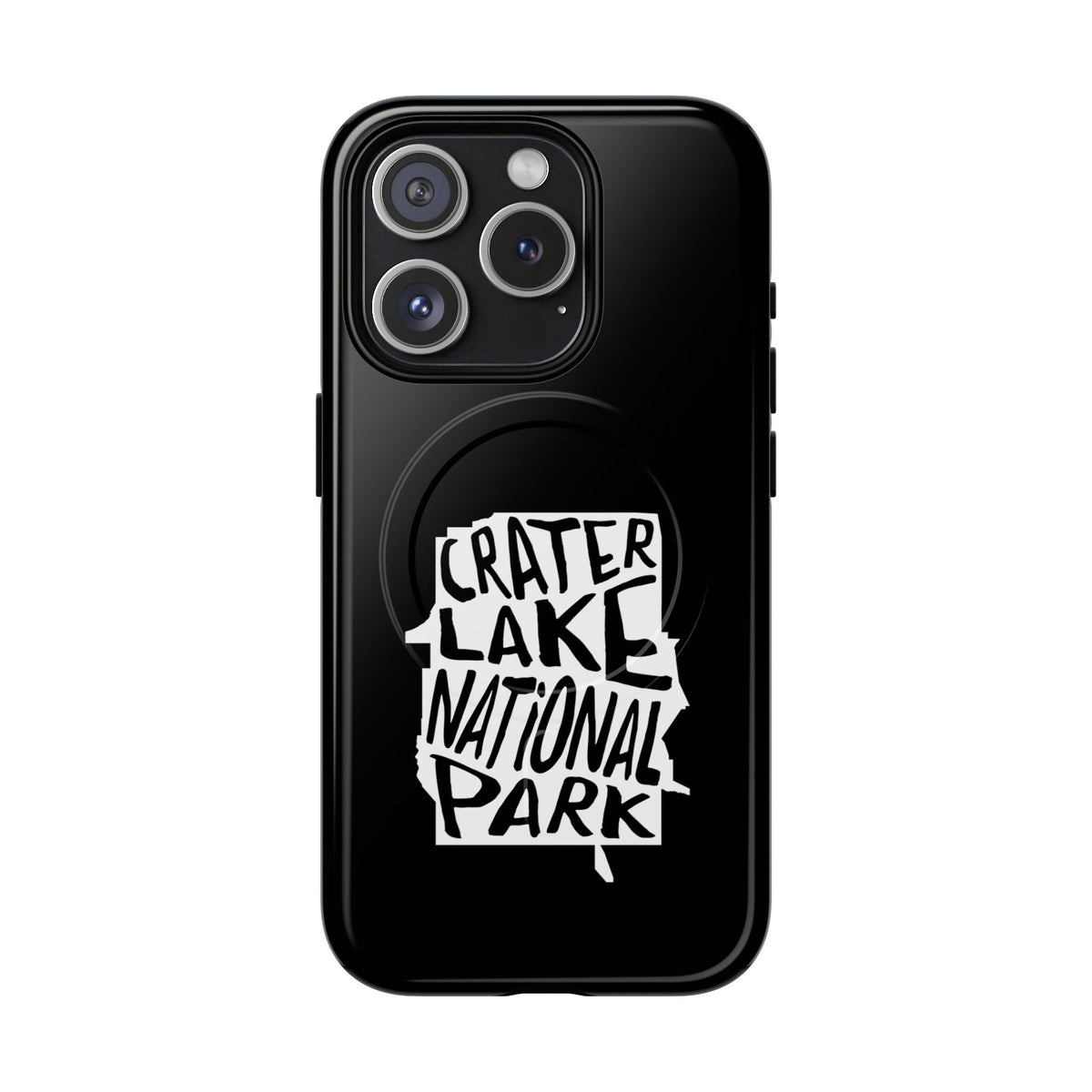 Crater Lake National Park iPhone Case with MagSafe - Map Design