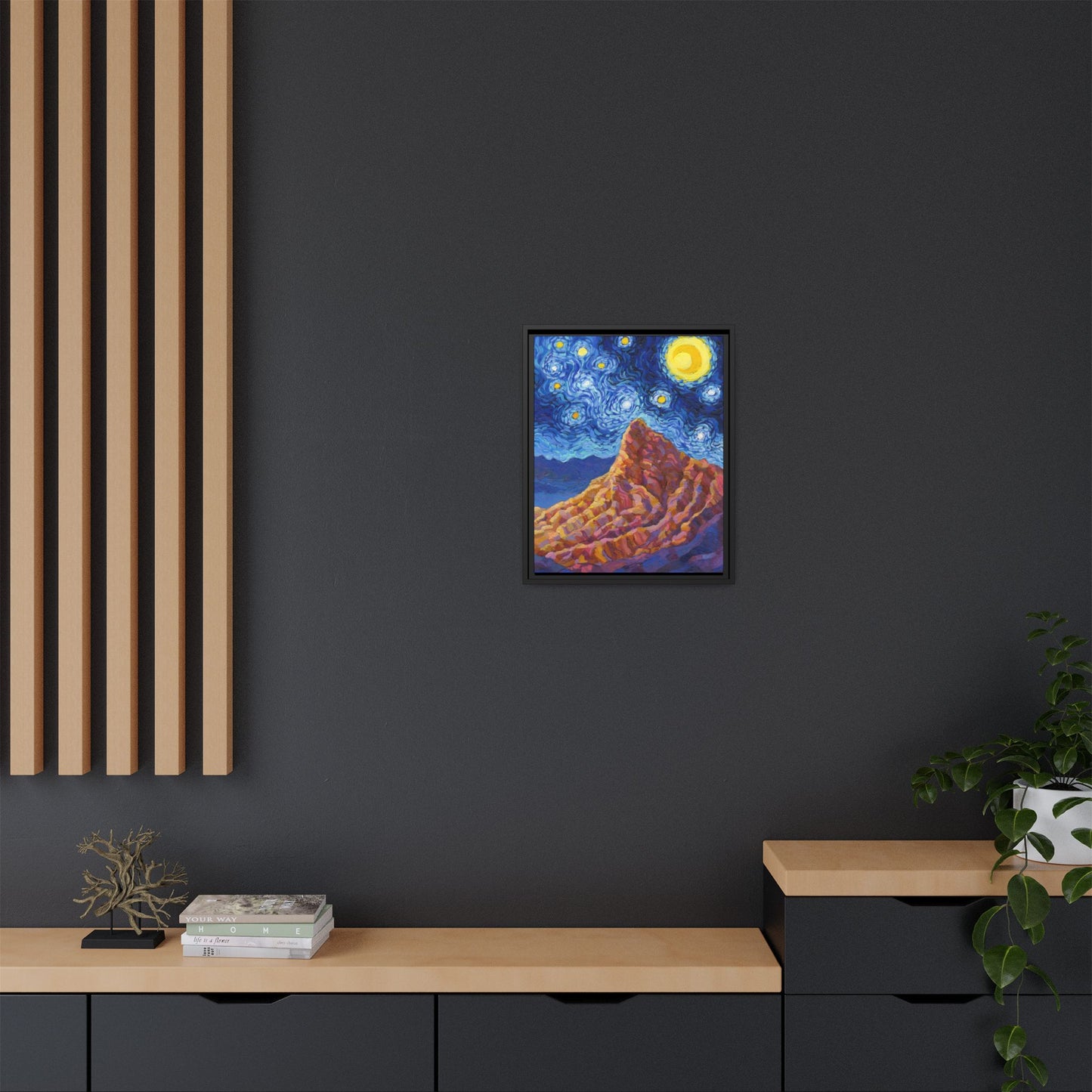 Death Valley National Park Framed Canvas - The Starry Night