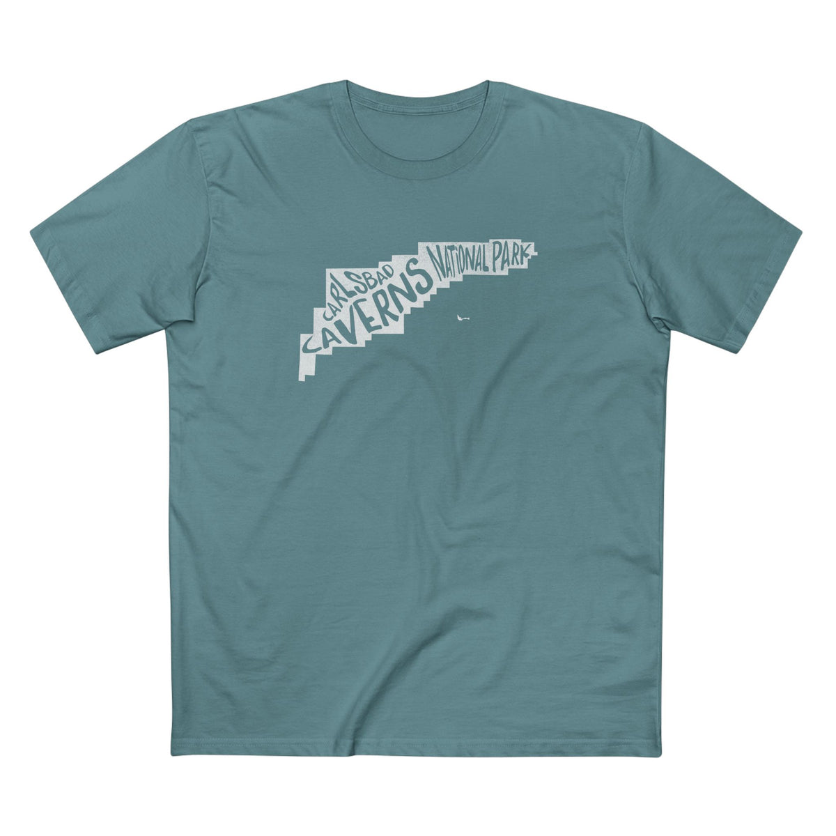 Carlsbad Caverns National Park T-Shirt - Map in Slate Blue
