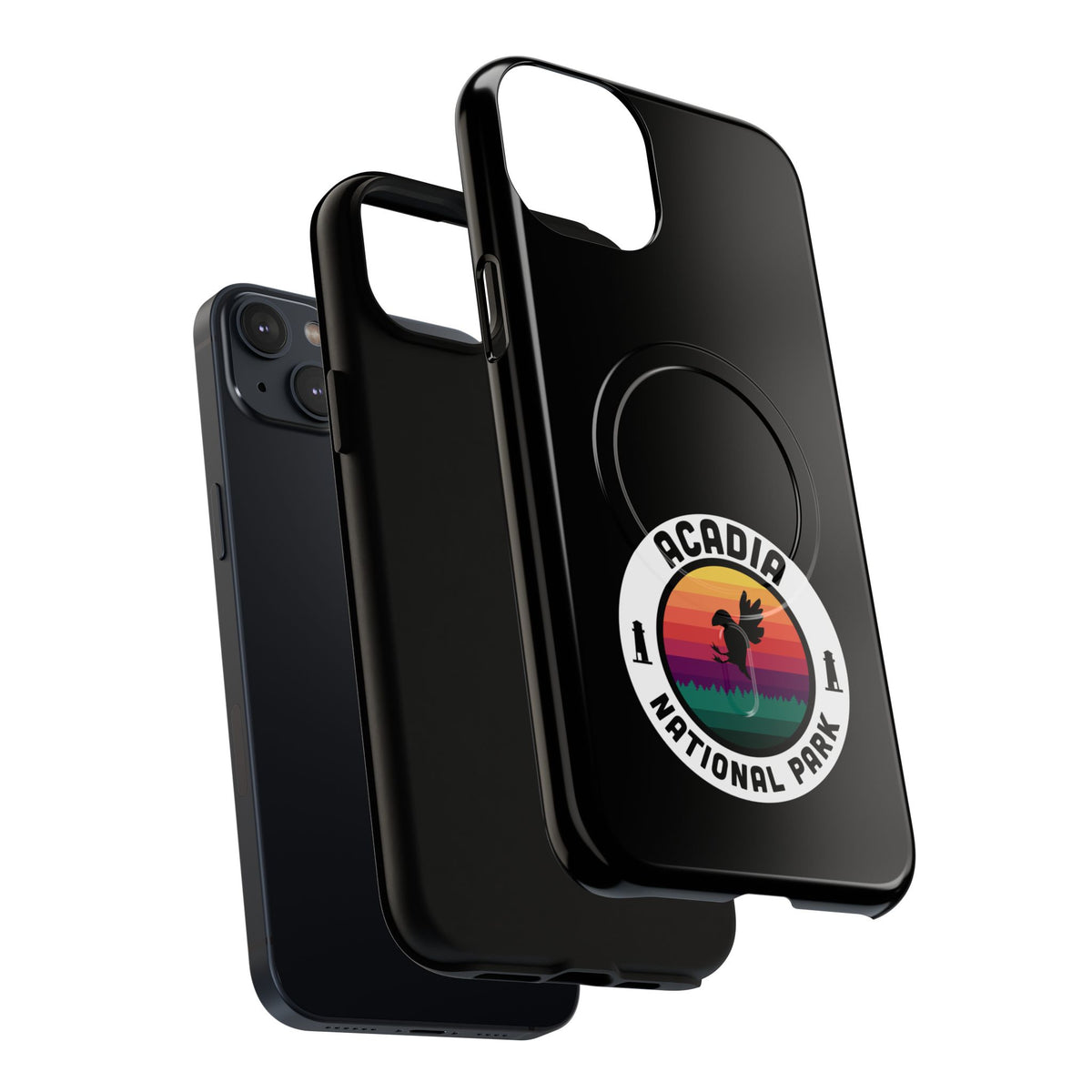 Acadia National Park iPhone Case with MagSafe - Round Emblem Design