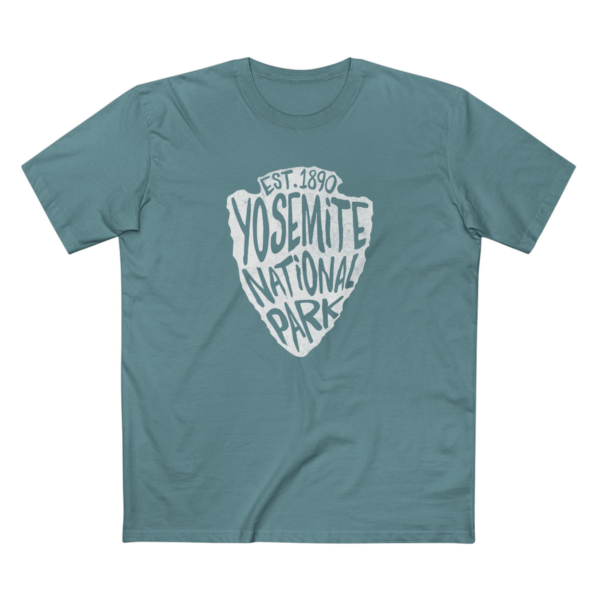 Yosemite National Park T-Shirt - Arrowhead Design in Slate Blue