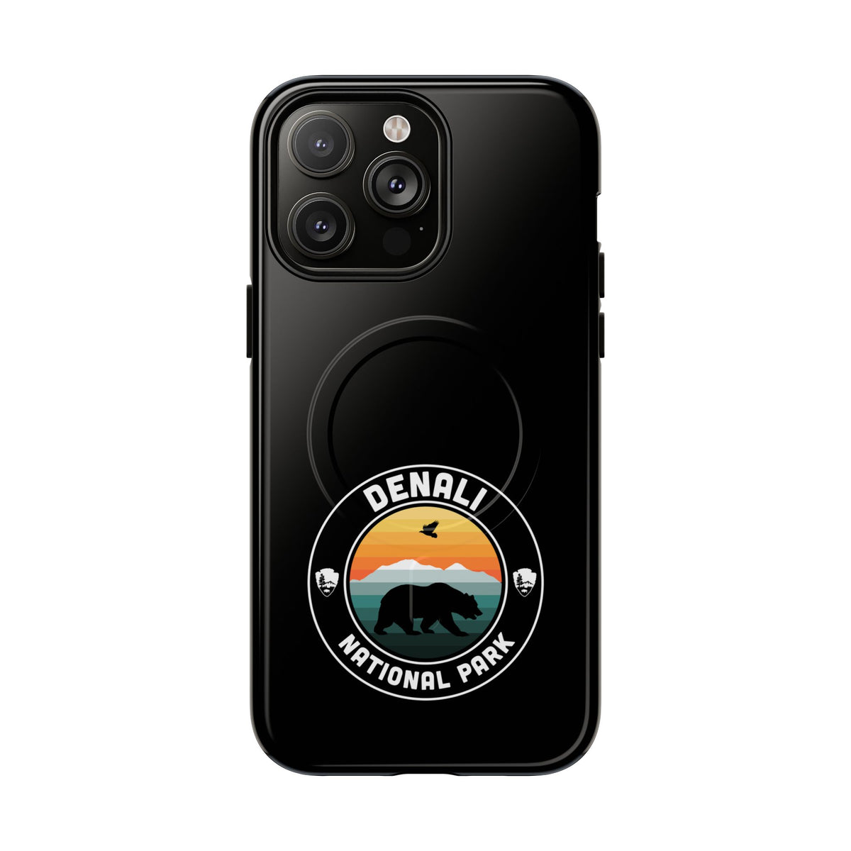 Denali National Park iPhone Case with MagSafe - Round Emblem Design