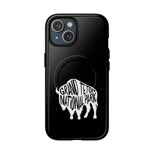 Grand Teton National Park iPhone Case with MagSafe - Bison Design