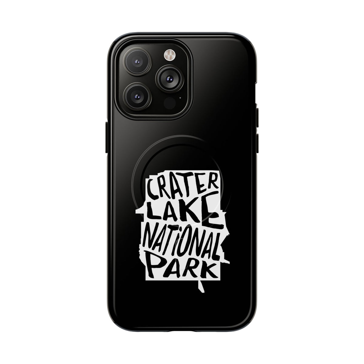Crater Lake National Park iPhone Case with MagSafe - Map Design