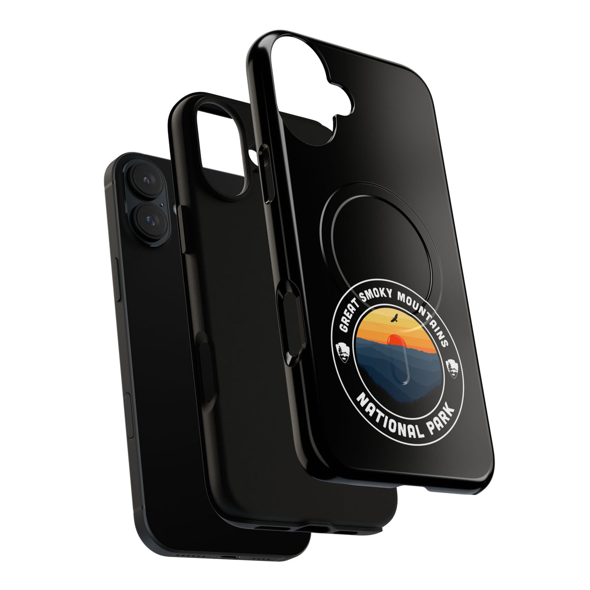 Great Smoky Mountains National Park iPhone Case with MagSafe - Round Emblem Design