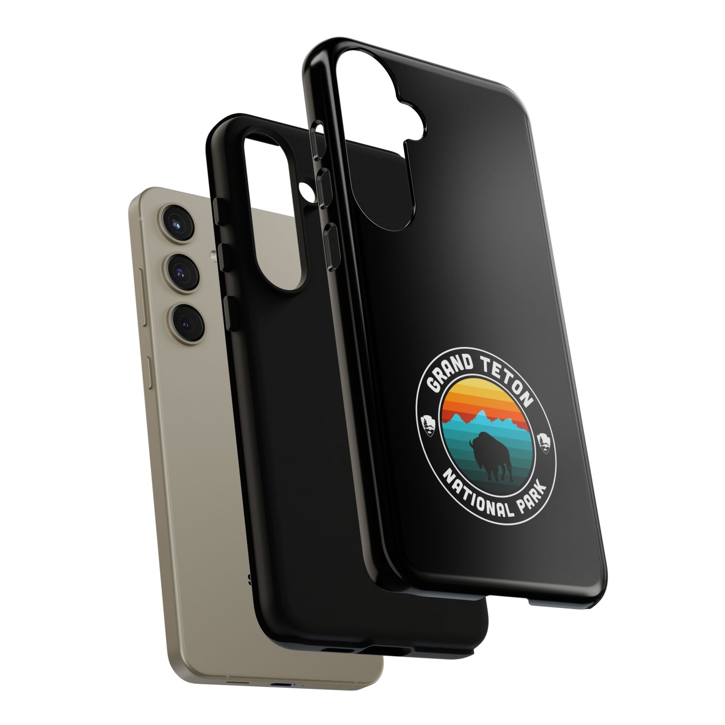 Grand Teton National Park Phone Case - Round Emblem Design